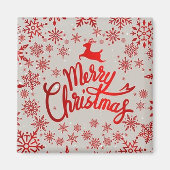 Red Holiday Christmas Magnet (Vorne)