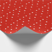 Red Holiday Dot Design Geschenkpapier (Ecke)