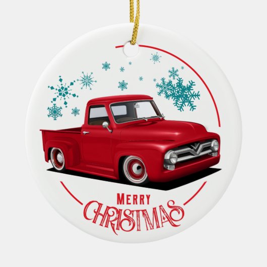 Red Holiday F100 Keramik Ornament (Vorne)