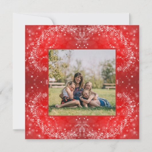 Red Holiday Feiertagskarte (Vorderseite)