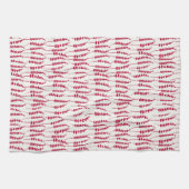 Red Holiday Fern Print Geschirrtuch (Horizontal)