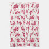 Red Holiday Fern Print Geschirrtuch (Vertikal)