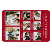 Red Holiday Foto Magnet (Horizontal)