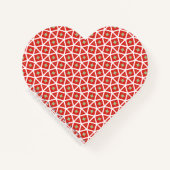 Red Holiday Geometric Star Design Notizblock (Vorderseite)