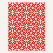 Red Holiday Geometric Star Design Notizblock (Vorderseite)