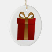 Red Holiday Geschenk Weihnachten Keramikornament (Rechts)