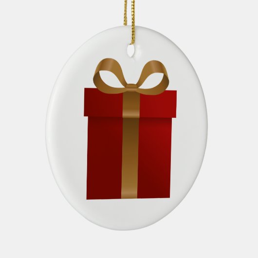 Red Holiday Geschenk Weihnachten Keramikornament (Rechts)