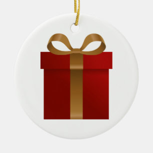 Red Holiday Geschenk Weihnachten Keramikornament