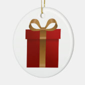 Red Holiday Geschenk Weihnachten Keramikornament (Links)
