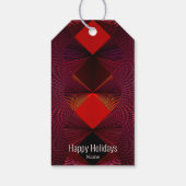 Red Holiday Gift Tag Geschenkanhänger (Rückseite)