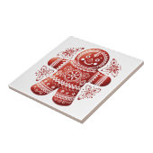 Red Holiday Gingerbread Man Skandinavien Folklore  Fliese (Seite)