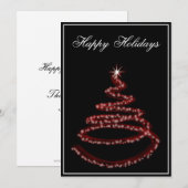 red Holiday Greetings Feiertagskarte (Vorne/Hinten)