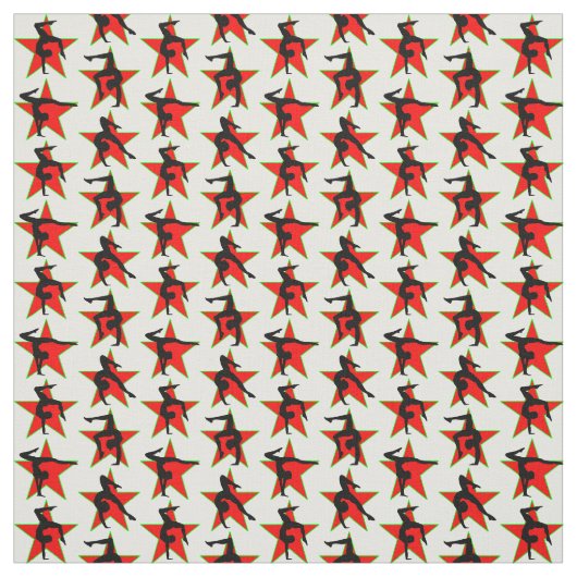 RED HOLIDAY GYMNASTICS DESIGN STOFF (Muster)