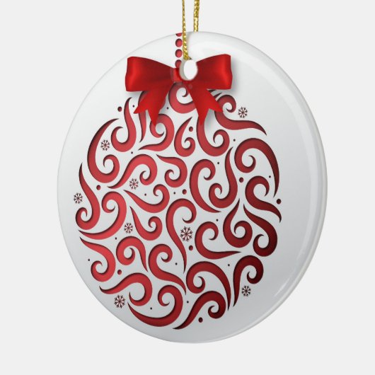 Red Holiday Keramik Ornament (Links)
