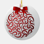 Red Holiday Keramik Ornament (Hinten)