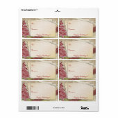 Red Holiday Label im Scrapstil (Vorne)