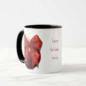 Red Holiday Ornament with Bow Tasse (Vorderseite Links)