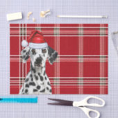 Red Holiday Plaid Christmas Dalmatian Dog Lover Seidenpapier (Handwerk)