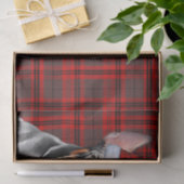 Red Holiday Plaid Doberman Pinscher Christmas Seidenpapier (Geschenk)