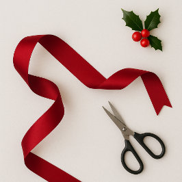 Red Holiday Satin Ribbon Satinband