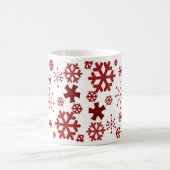 Red Holiday Snowflakdesign Kaffeetasse (Mittel)