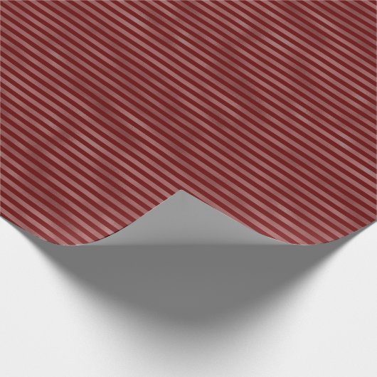 Red Holiday Stripes Geschenkpapier (Ecke)