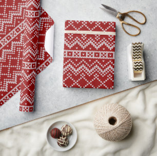 Red Holiday Sweater Geschenkpapier