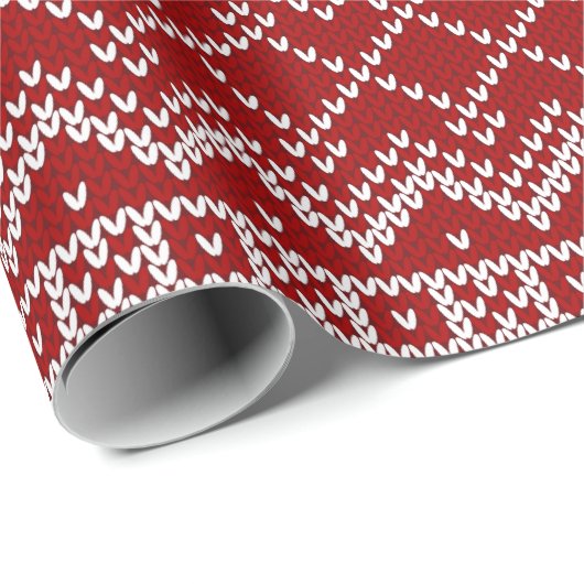 Red Holiday Sweater Geschenkpapier (Rolleneckpunkt)