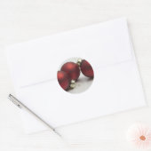 Red Holiday Tree Balls Custom Christmas Siegel Runder Aufkleber (Umschlag)