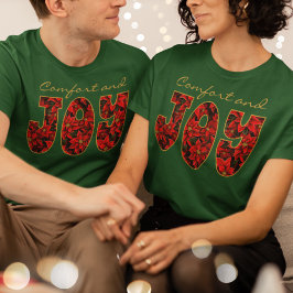 Red Holiday Weihnachten Poinsettia Comfort & Freud T-Shirt
