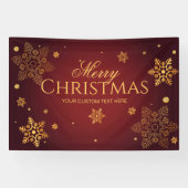 Red Holidays Christmas party backdrop Banner (Horizontal)