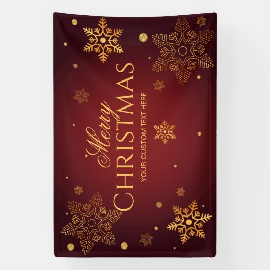 Red Holidays Christmas party backdrop Banner (Vertikal)