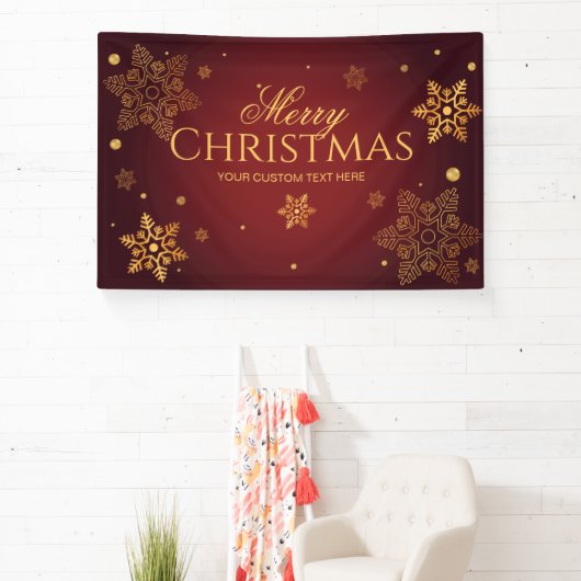 Red Holidays Christmas party backdrop  Banner (InSitu)