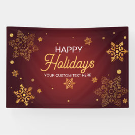 Red Holidays Christmas party backdrop Banner