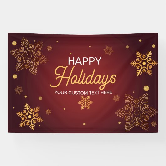 Red Holidays Christmas party backdrop Banner (Horizontal)