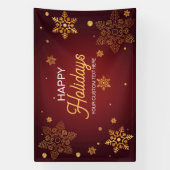 Red Holidays Christmas party backdrop Banner (Vertikal)