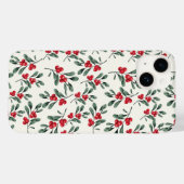 Red Holly beries Green mistletoe Blätter Case-Mate iPhone Hülle (Rückseite (Horizontal))