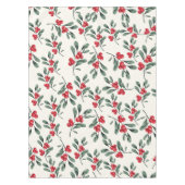 Red Holly beries Green mistletoe Blätter Tischdecke (Vorderseite)