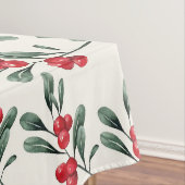 Red Holly beries Green mistletoe Blätter Tischdecke (Beispiel)