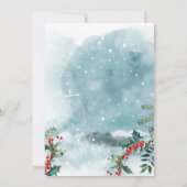 Red Holly Berry CORPORATE Weihnachtsparty Einladung (Rückseite)