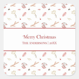 Red Holly Berry Frory Weihnachtsgeschenke Stickers