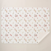 Red Holly Berry Holiday Sherpadecke (Vorderseite (Horizontal))