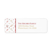 Red Holly Berry Return Address Label (Vorne)