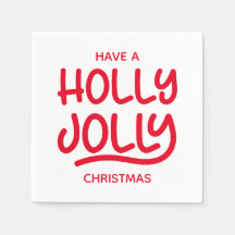Red Holly Jolly Typografie