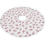 Red Holly Pip Berries Festival Polyester Weihnachtsbaumdecke (Schrägansicht)