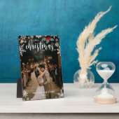 Red Holly Snowflakes 1. Weihnachtsfeier Foto Fotoplatte (Seite)