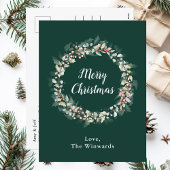 Red Holly Wreath Frohe Weihnachten