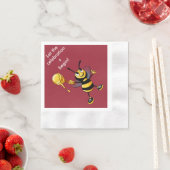 Red Honey Bee Rosh HaShana Serviette (Beispiel)