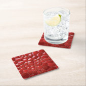 Red Honeycombs Square Paper Untersetzer (Vor Ort)