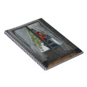Red Hood Winter Window Impressionist Notebook Notizblock (Rechte Seite)